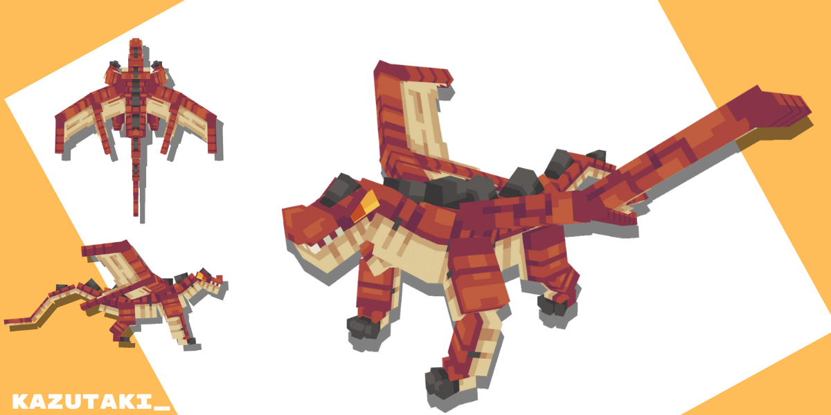 Cartoony Dragon 3D Model